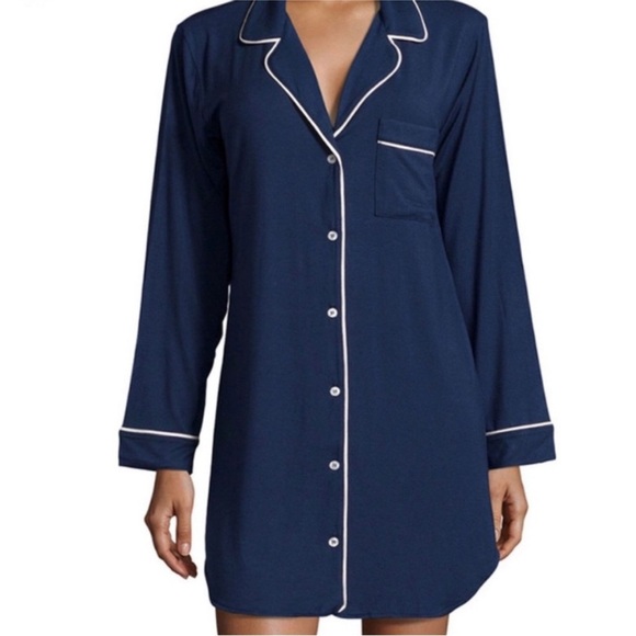 J. Crew Navy Sleep Shirt XS - Picture 1 of 6
